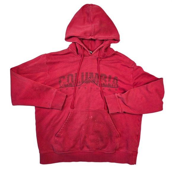 Columbia Other - Columbia Sportswear Mens Red Graphic Mountain Logo Pullover Hoodie Large RN69724